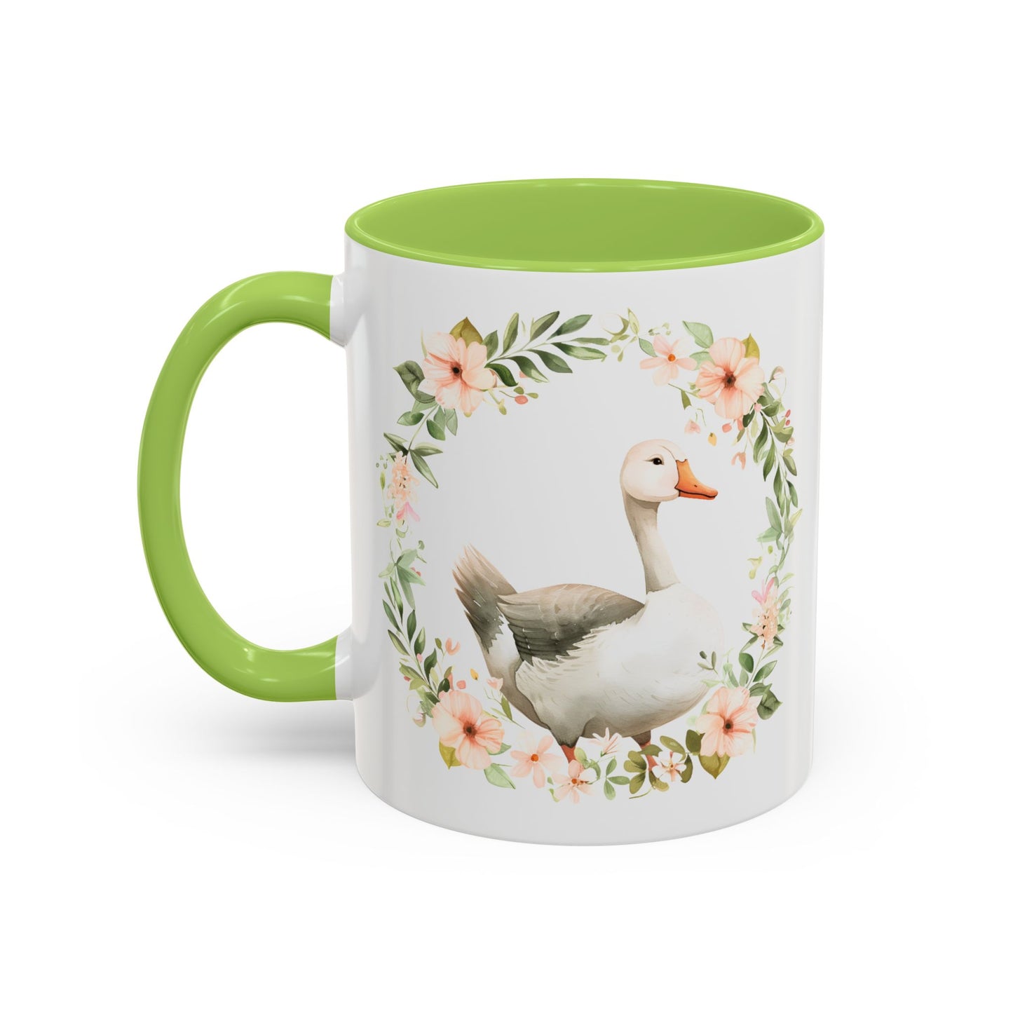 Floral Goose Accent Coffee Mug | Nature Lover Gift, Home Decor, Coffee Lover, Office Mug, Mother's Day Gift