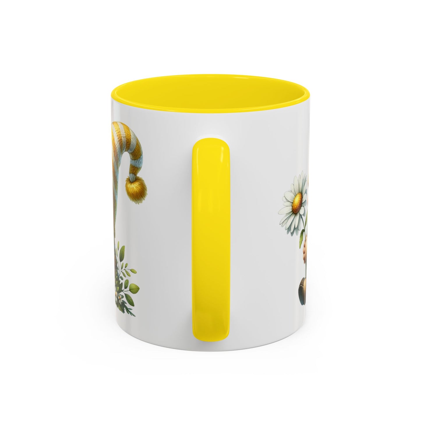 Whimsical Gnome Coffee Mug, Cute Gnome Cup for Garden Lovers, Spring Decor, Gift for Her, Coffee Lover's Mug, Unique Flower Mug