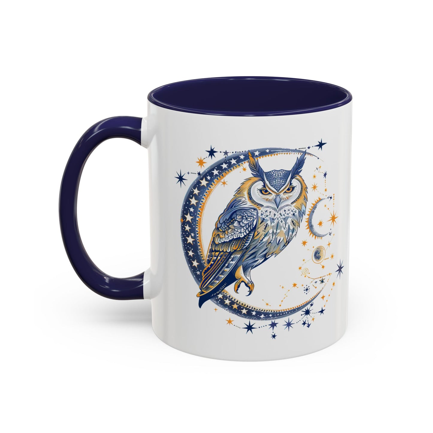 Celestial Owl Coffee Mug | Starry Night Mug, Astrology Gift, Owl Lover Cup, Unique Drinking Vessel, Enchanted Home Decor