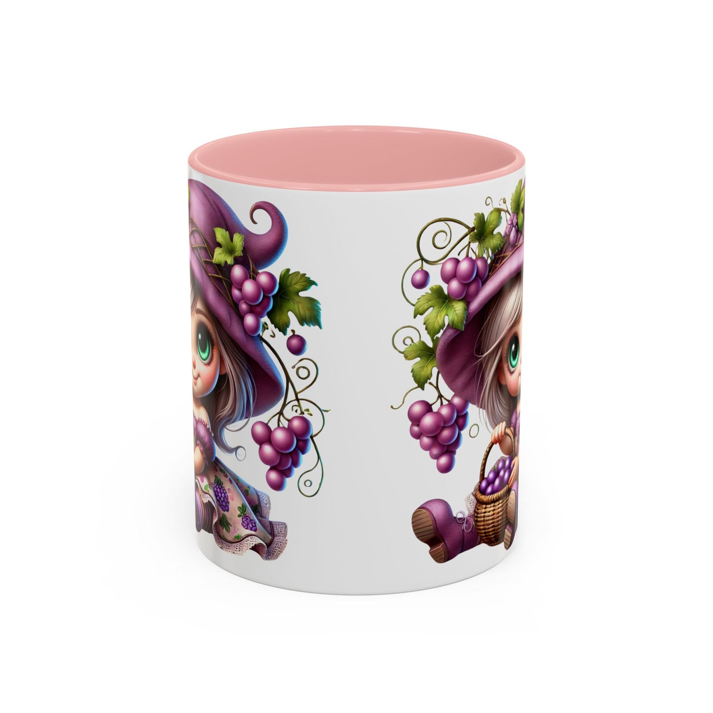 Whimsical Grape Girl Coffee Mug - Perfect for Wine Lovers and Gift Giving