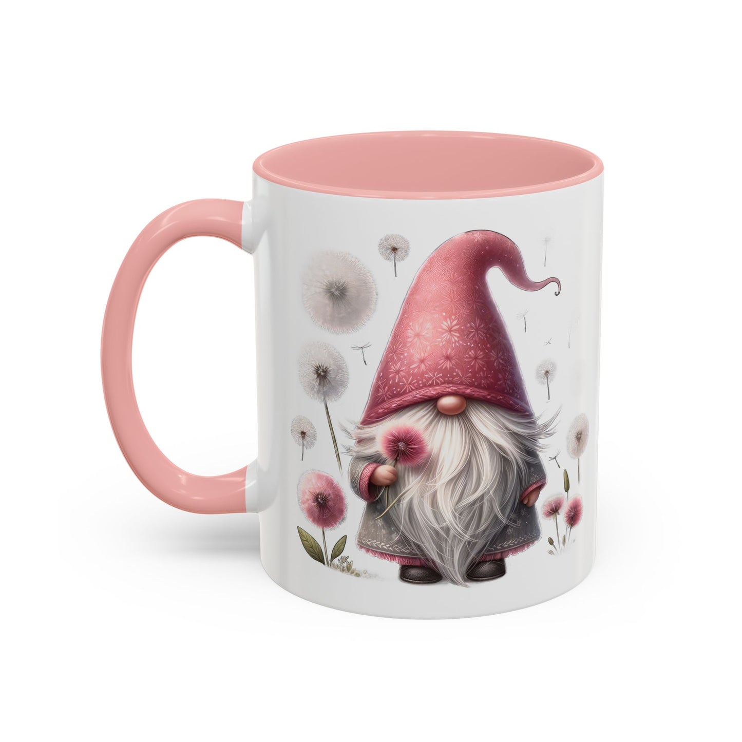 Whimsical Gnome Coffee Mug, Cute Coffee Cups for Home, Unique Gift for Gnome Lovers, Floral Gnome Mug for Birthdays, Spring Décor