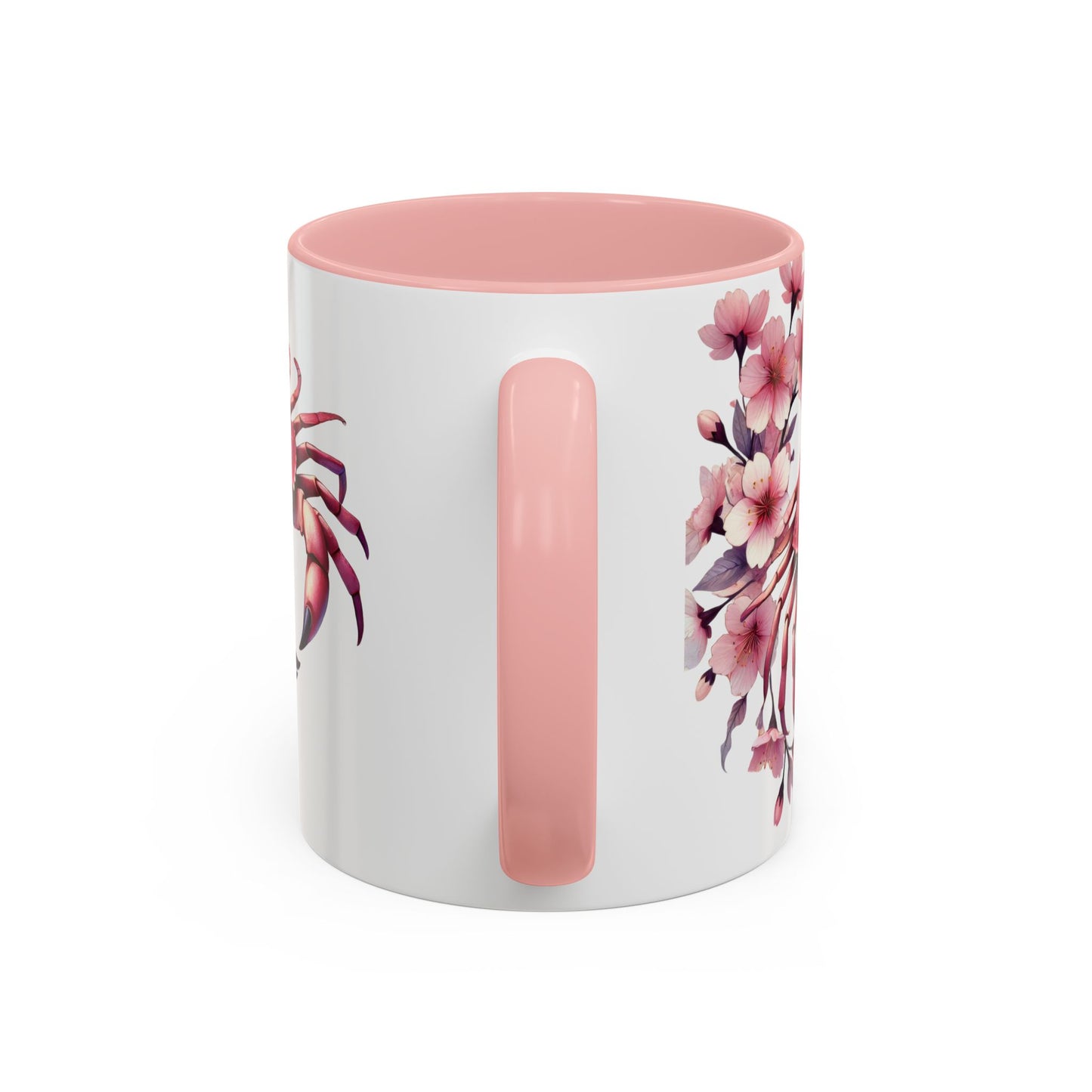 Artistic Crab & Cherry Blossom Mug - 11 & 15oz Accent Coffee Cup