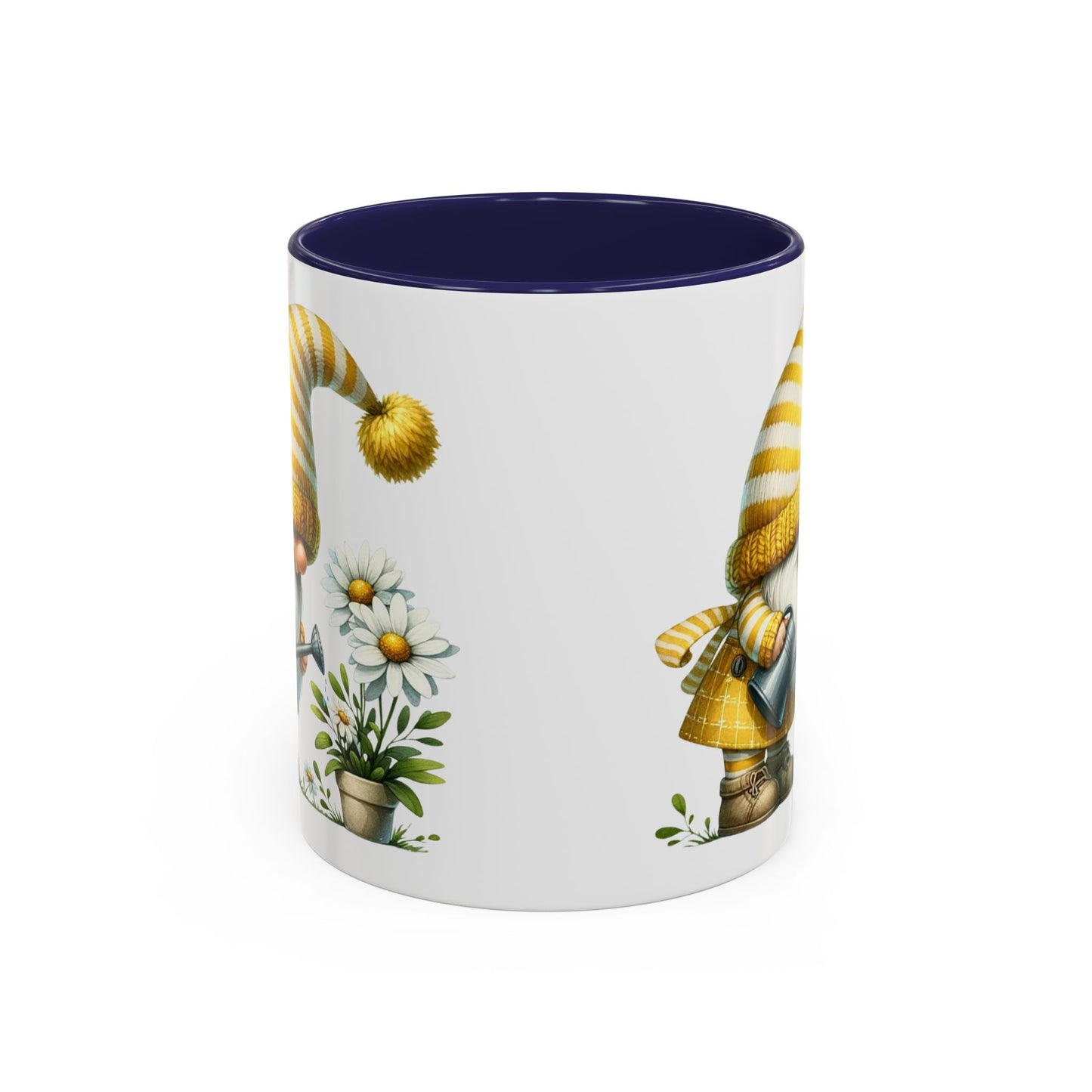 Charming Gnome Accent Coffee Mug, Cute Nature Decor, Garden Lover Gift, Springtime Coffee Cup, Whimsical Kitchenware