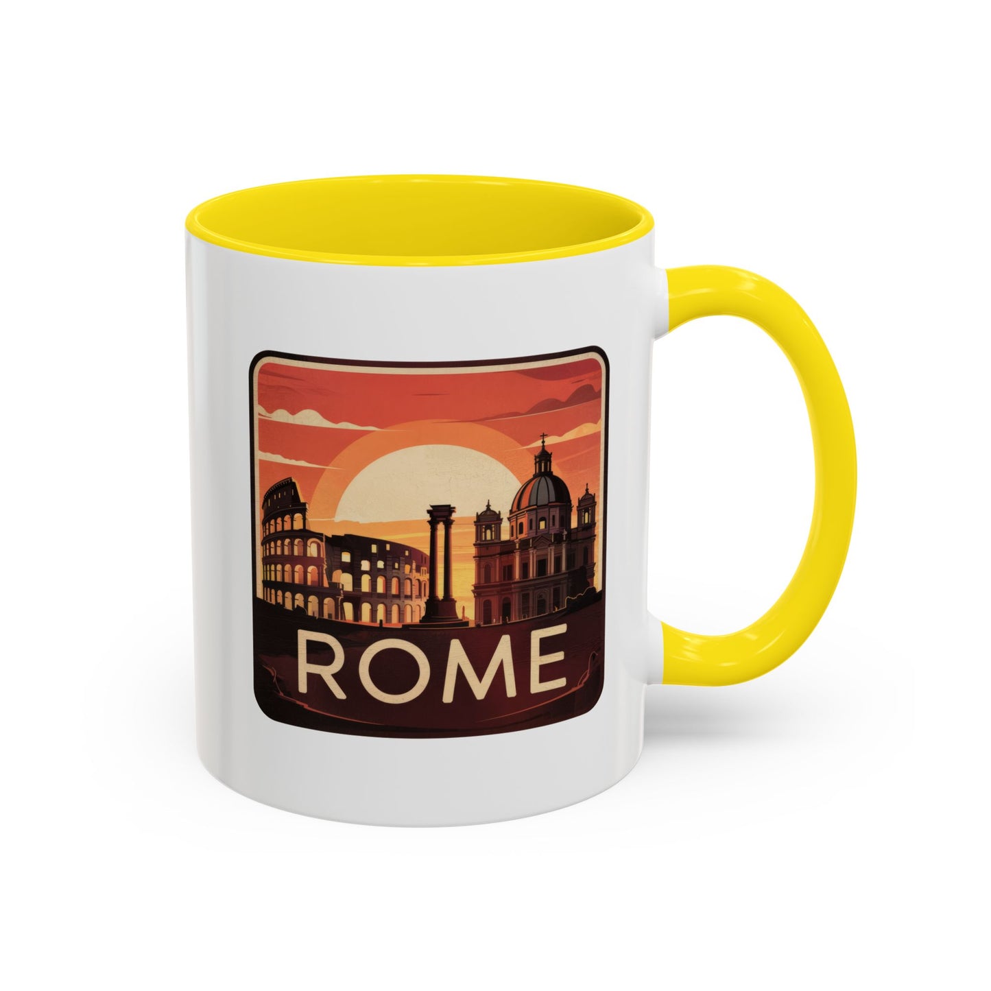 Rome Skyline Accent Coffee Mug, Travel Gift, Coffee Lovers, Home Decor, Unique Souvenir