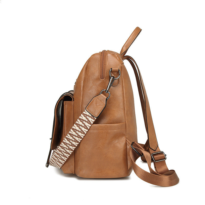 Retro Women's Backpack High-grade Soft Leather Store Hive UNIjuntos