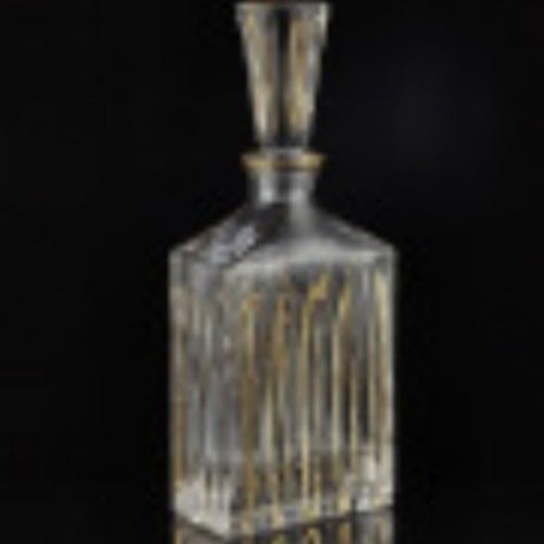 Gold Drawing Line Foreign Wine Bottle Crystal Glass Creative Whiskey Bottle