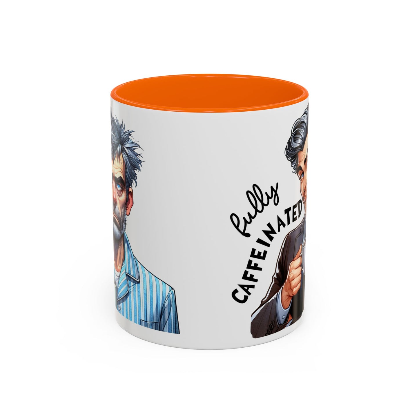 Caffeinated Accent Coffee Mug, Fun Gift for Coffee Lovers, Unique Mug for Home Office, Cool Drinkware for All Occasions!