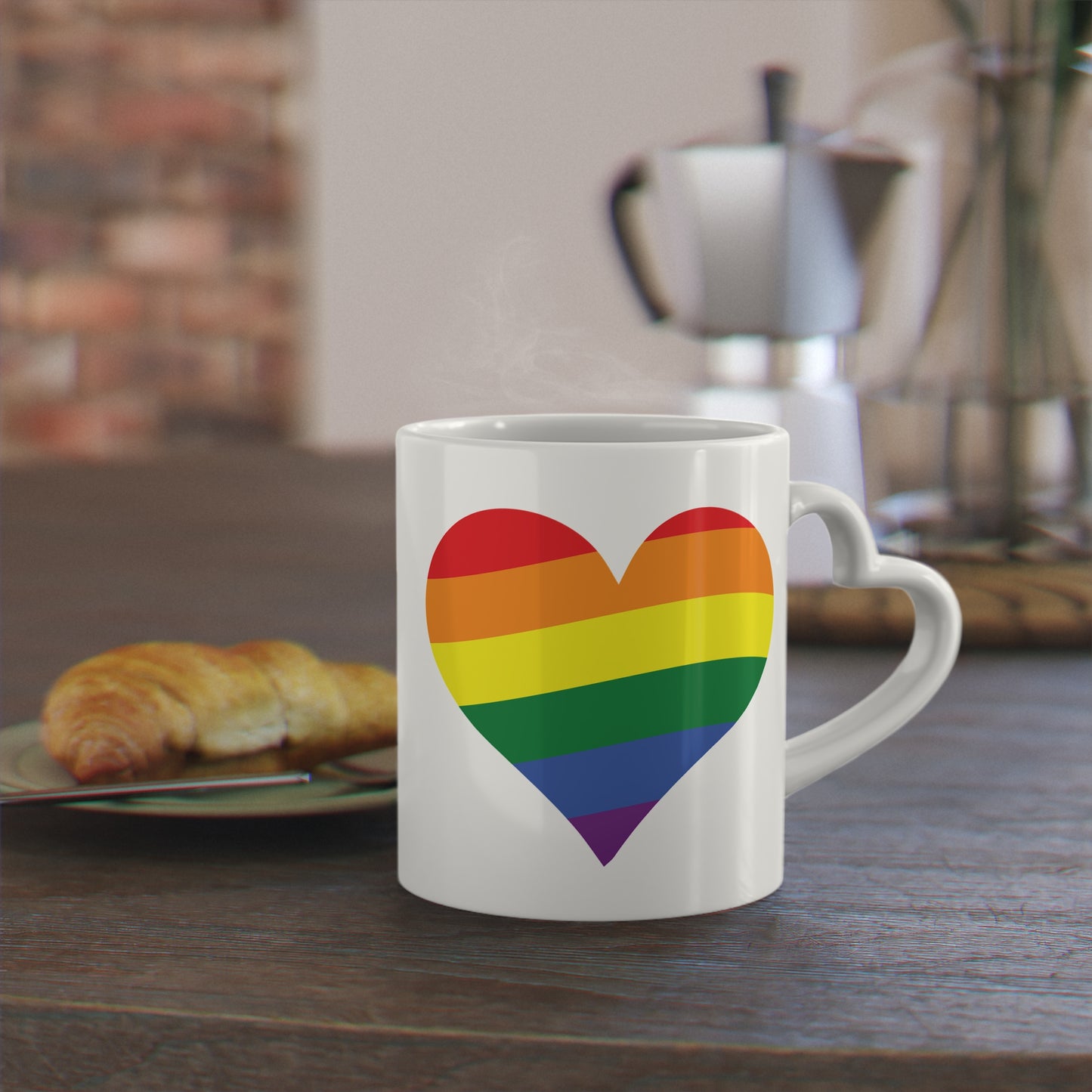 Rainbow Heart-Shaped Mug – Perfect for Love & Pride Celebrations