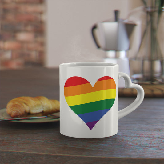 Rainbow Heart-Shaped Mug – Perfect for Love & Pride Celebrations