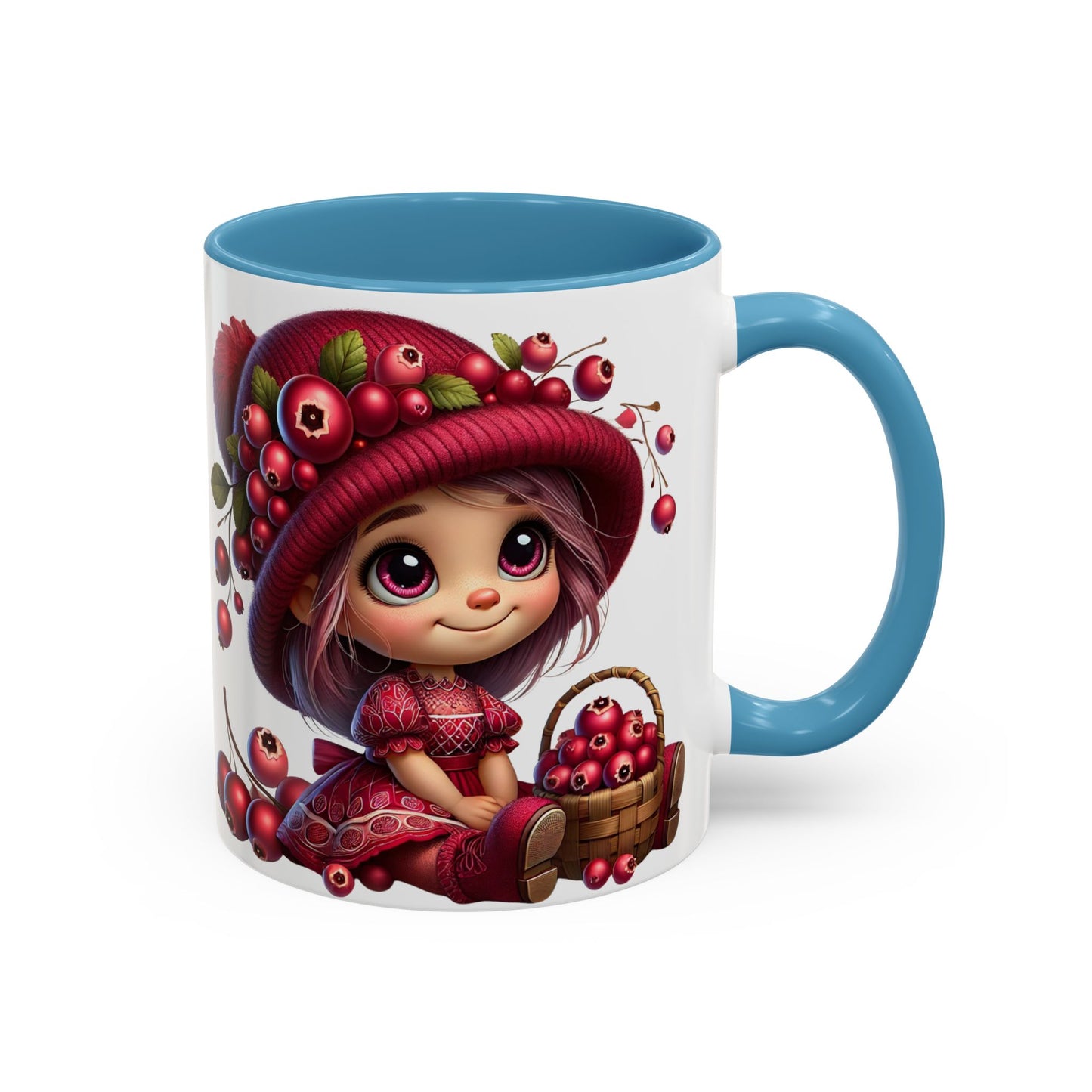 Whimsical Berry Girl Coffee Mug - Cute 11oz & 15oz Designs