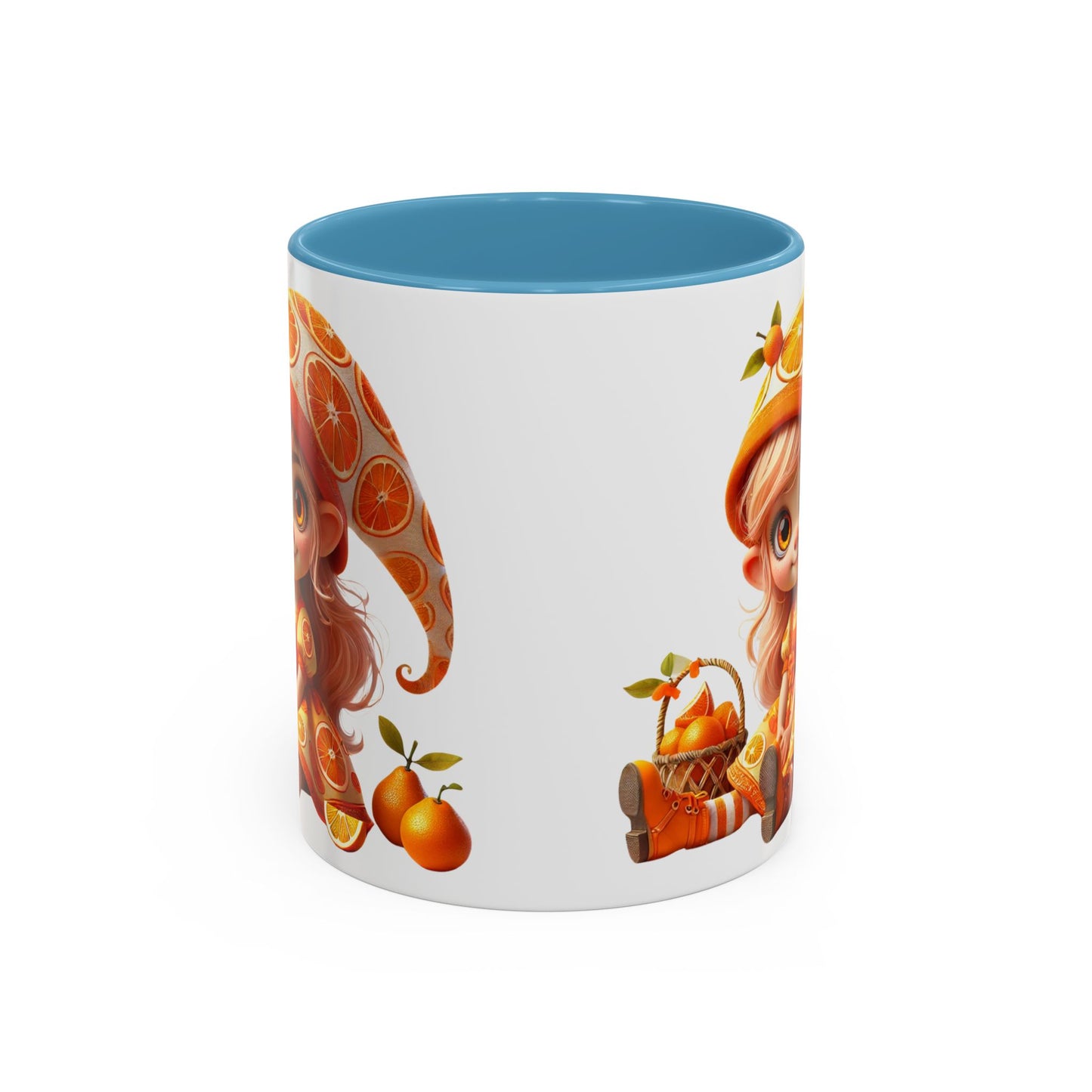 Whimsical Orange-Themed Coffee Mug, Cute Ceramic Cup for Fruit Lovers, Ideal Gift for Halloween, Birthdays, and Orange Enthusiasts