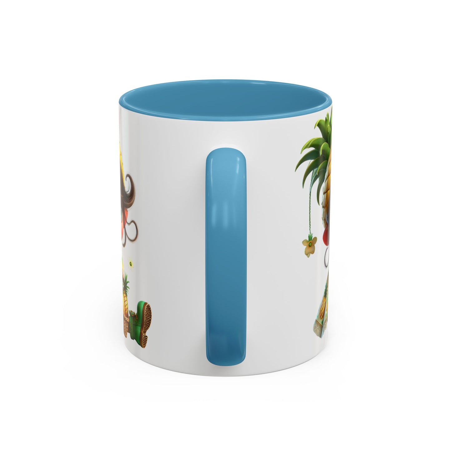 Pineapple-themed Accent Coffee Mug - Tropical Fun for Every Sip