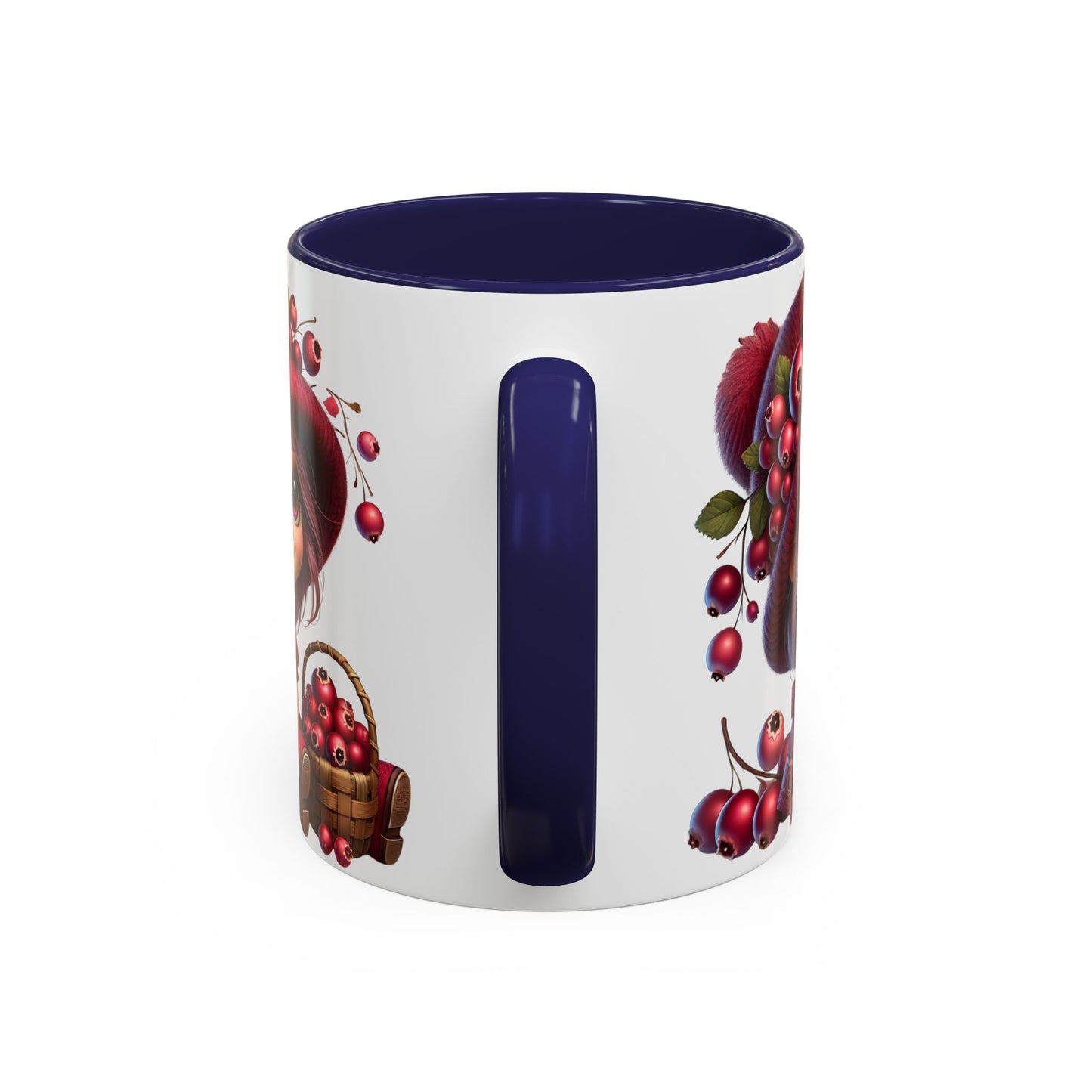 Whimsical Berry Girl Coffee Mug - Cute 11oz & 15oz Designs