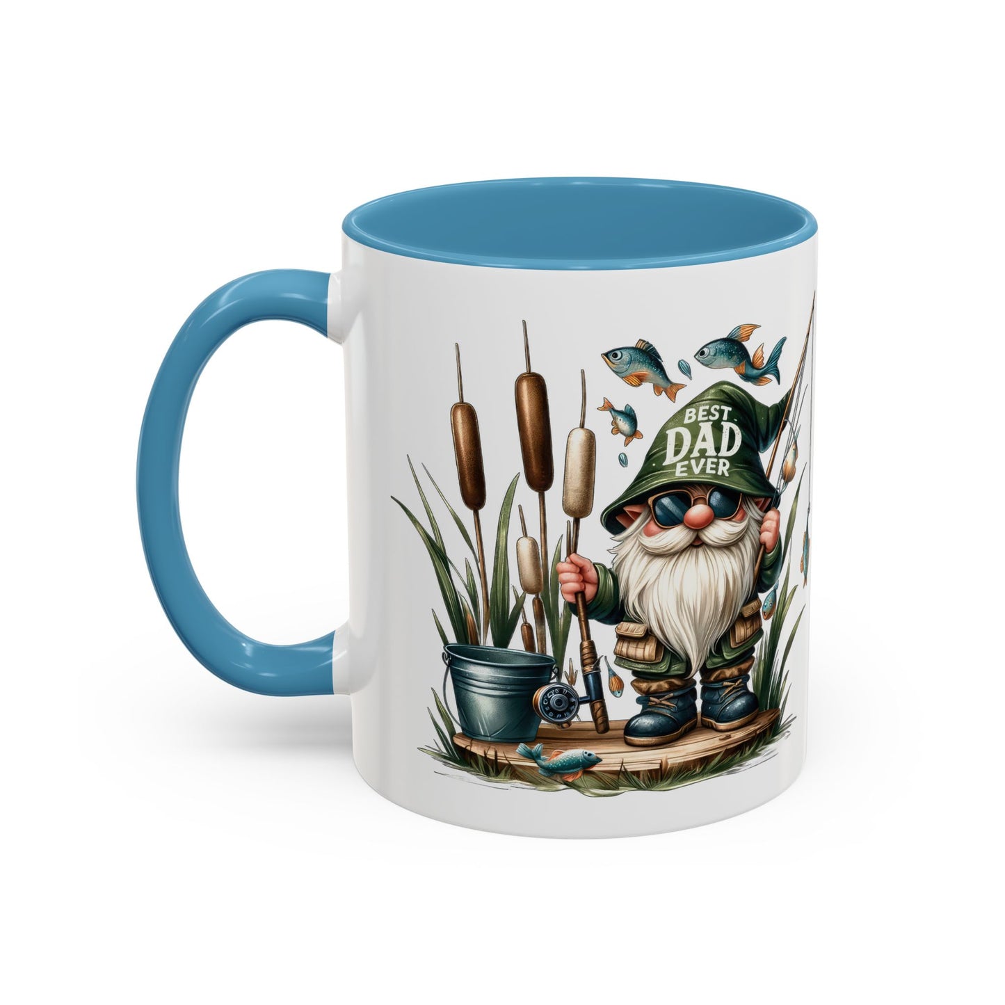 Fishing Gnome Coffee Mug, Best Dad Ever, Father's Day Gift, Dad's Mug, Gnome Decor, Outdoor Lover's Cup