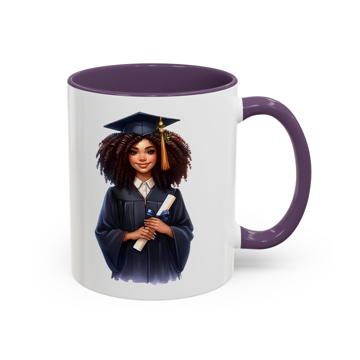 Graduation Celebration Coffee Mug, Inspirational Gift for Graduates, Black Accent Mug, Office Desk Cup, Graduation Keepsake