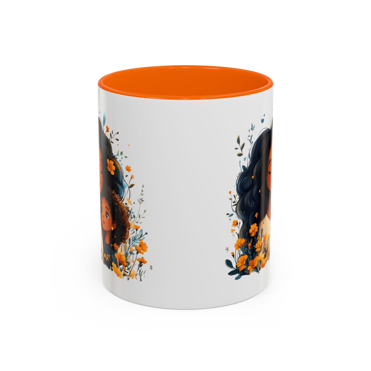 Floral Mom and Daughter Coffee Mug, Mother's Day Gift, Family Bonding, Tea Cup, Inspirational Mug, Cozy Drinkware