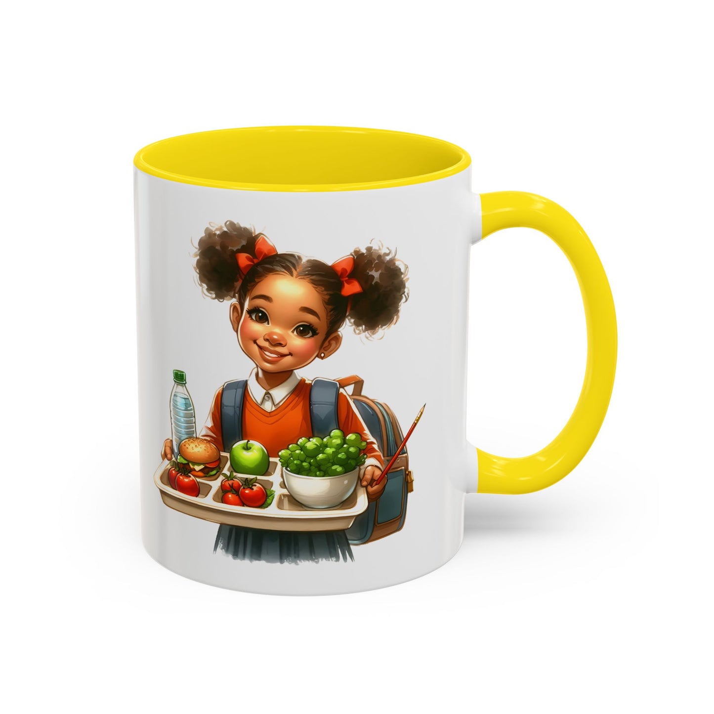 Happy Kids Accent Coffee Mug - Fun Drinkware for Home, School, Nursery, Gifts, Birthday, Holidays, Cute Design