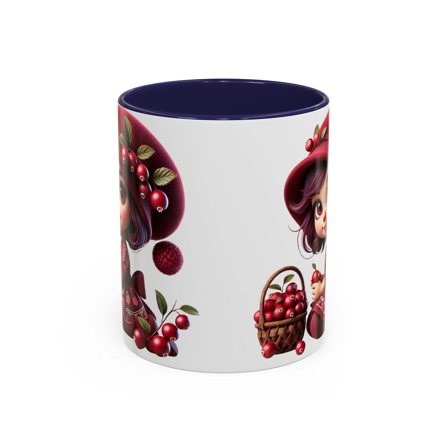 Charming Cherry Blossom Accent Coffee Mug | Cute Character Design | Perfect Gift for Tea Lovers & Special Occasions