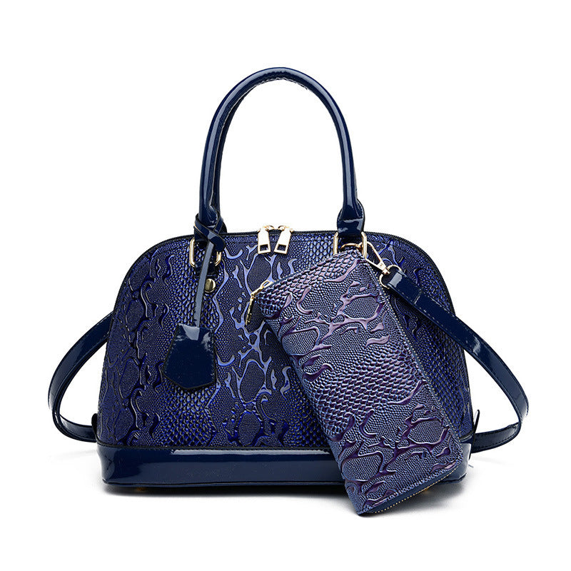 Three-piece Handbag Set Embossed Shoulder