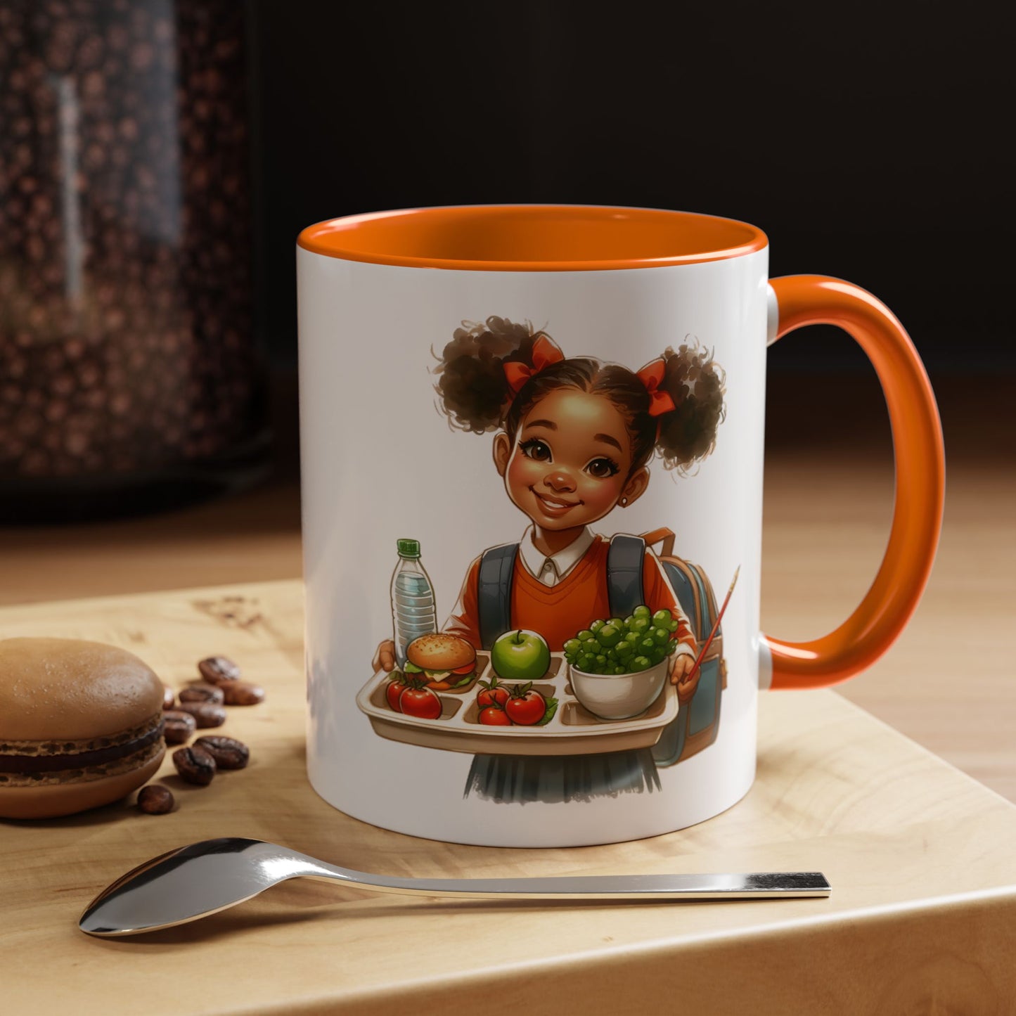 Happy Kids Accent Coffee Mug - Fun Drinkware for Home, School, Nursery, Gifts, Birthday, Holidays, Cute Design