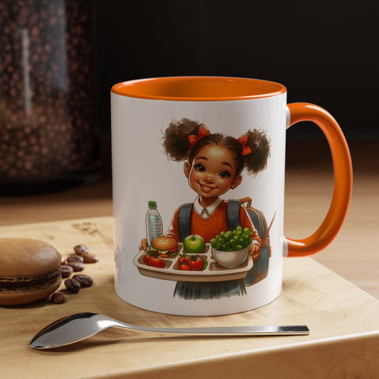 Happy Kids Accent Coffee Mug - Fun Drinkware for Home, School, Nursery, Gifts, Birthday, Holidays, Cute Design