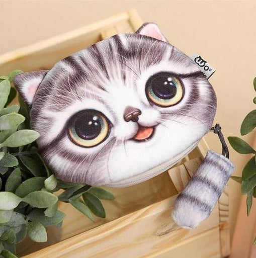 3D Big eyed Cat Coin Purrse
