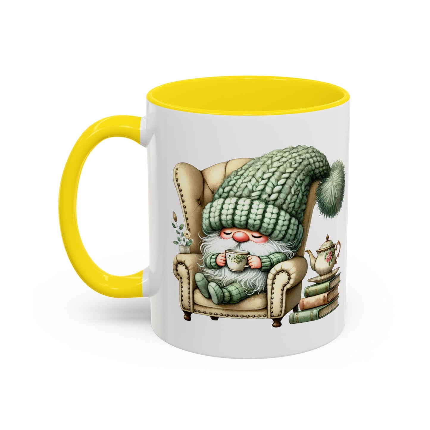 Cozy Gnome Accent Coffee Mug, Cute Gnome Mug, Winter Coffee Cup, Gift for Gnome Lovers, Gnome Decor, Funny Coffee Mug