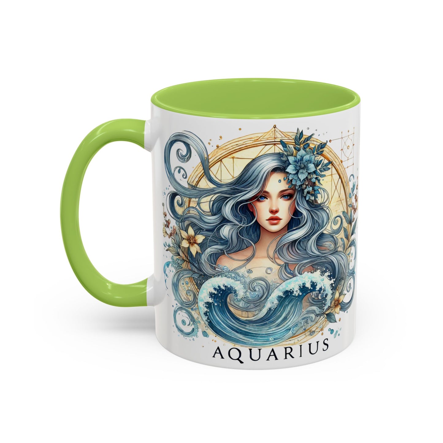Astrological Aquarius Coffee Mug - Zodiac Sign Design, Perfect for Astrology Lovers