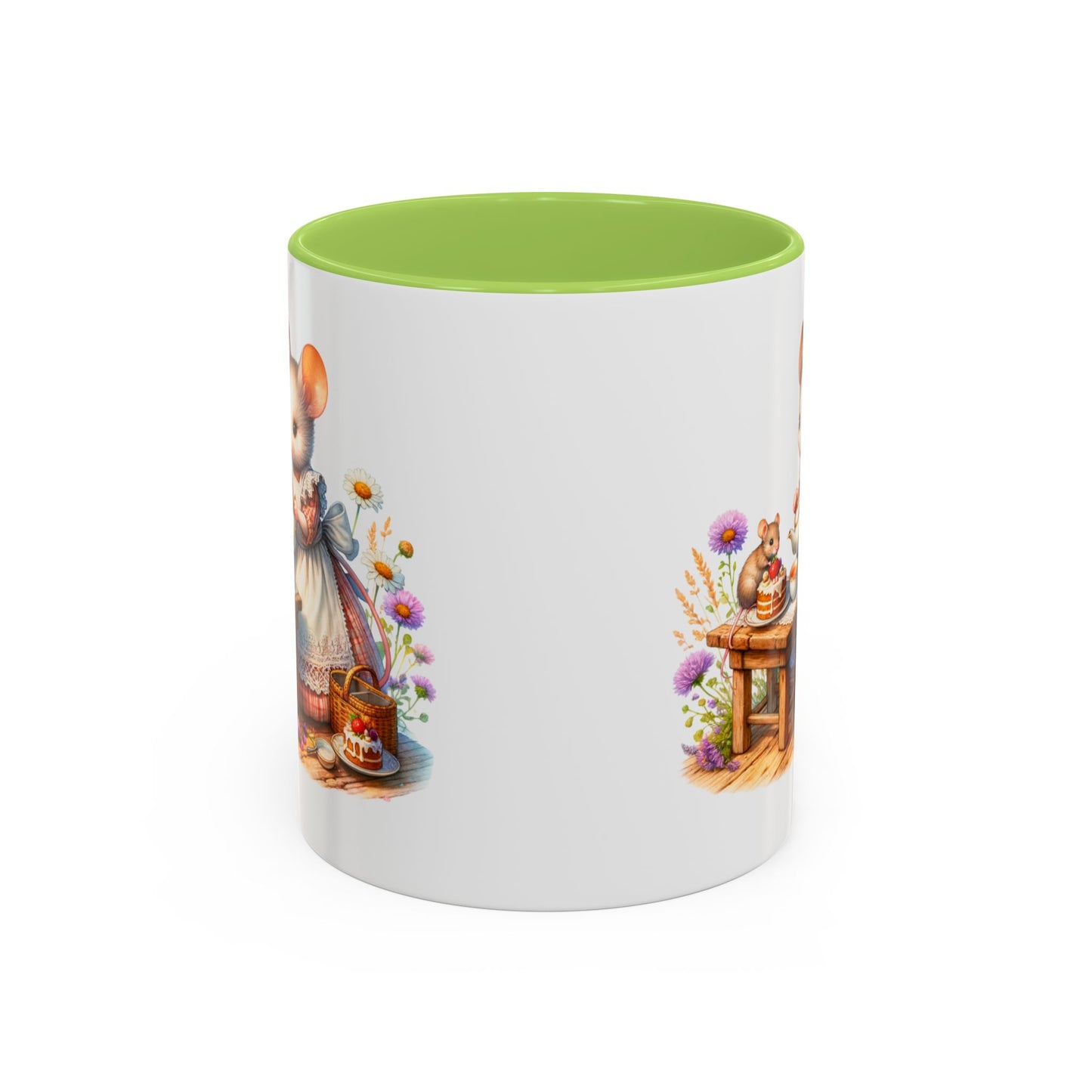 Adorable Mouse Kitchen Coffee Mug, Cute Animal Mug, Gift for Baking Lovers, Cozy Home Decor, Kitchenware, Tea Mug, Floral Design