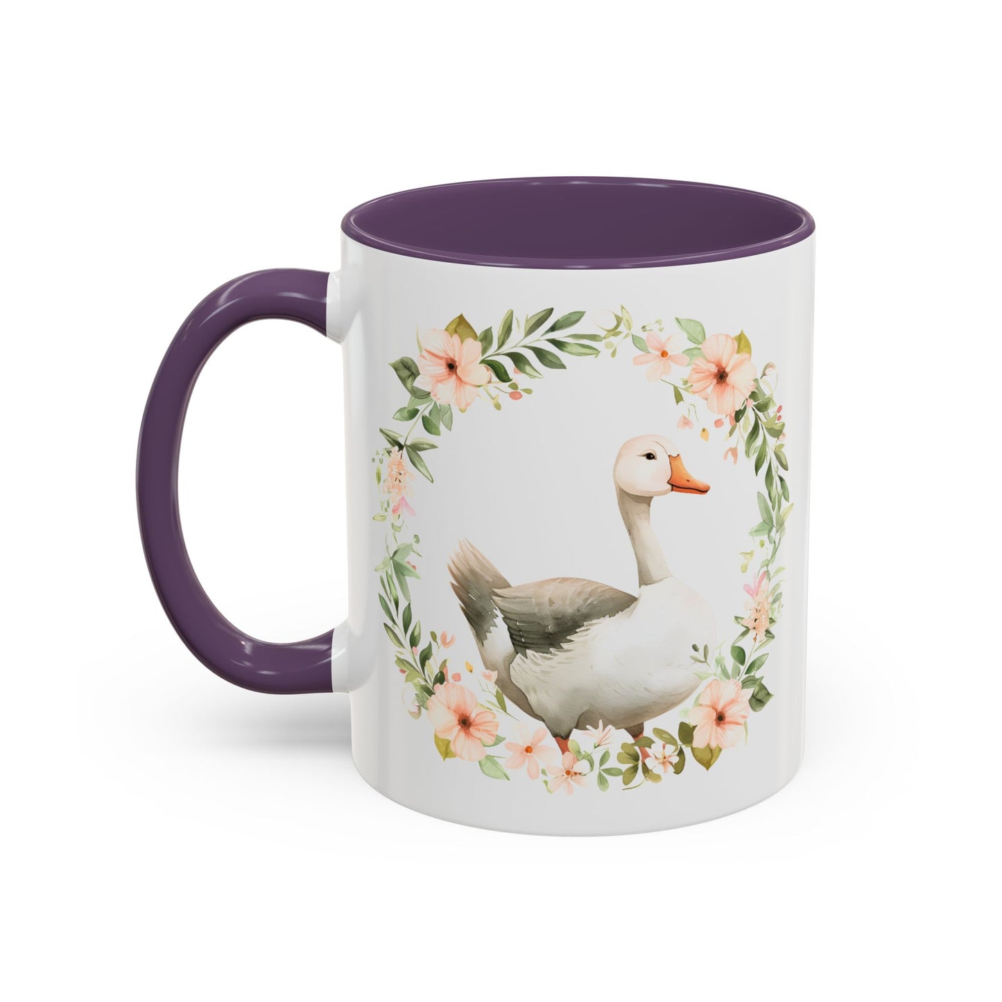 Floral Goose Accent Coffee Mug | Nature Lover Gift, Home Decor, Coffee Lover, Office Mug, Mother's Day Gift