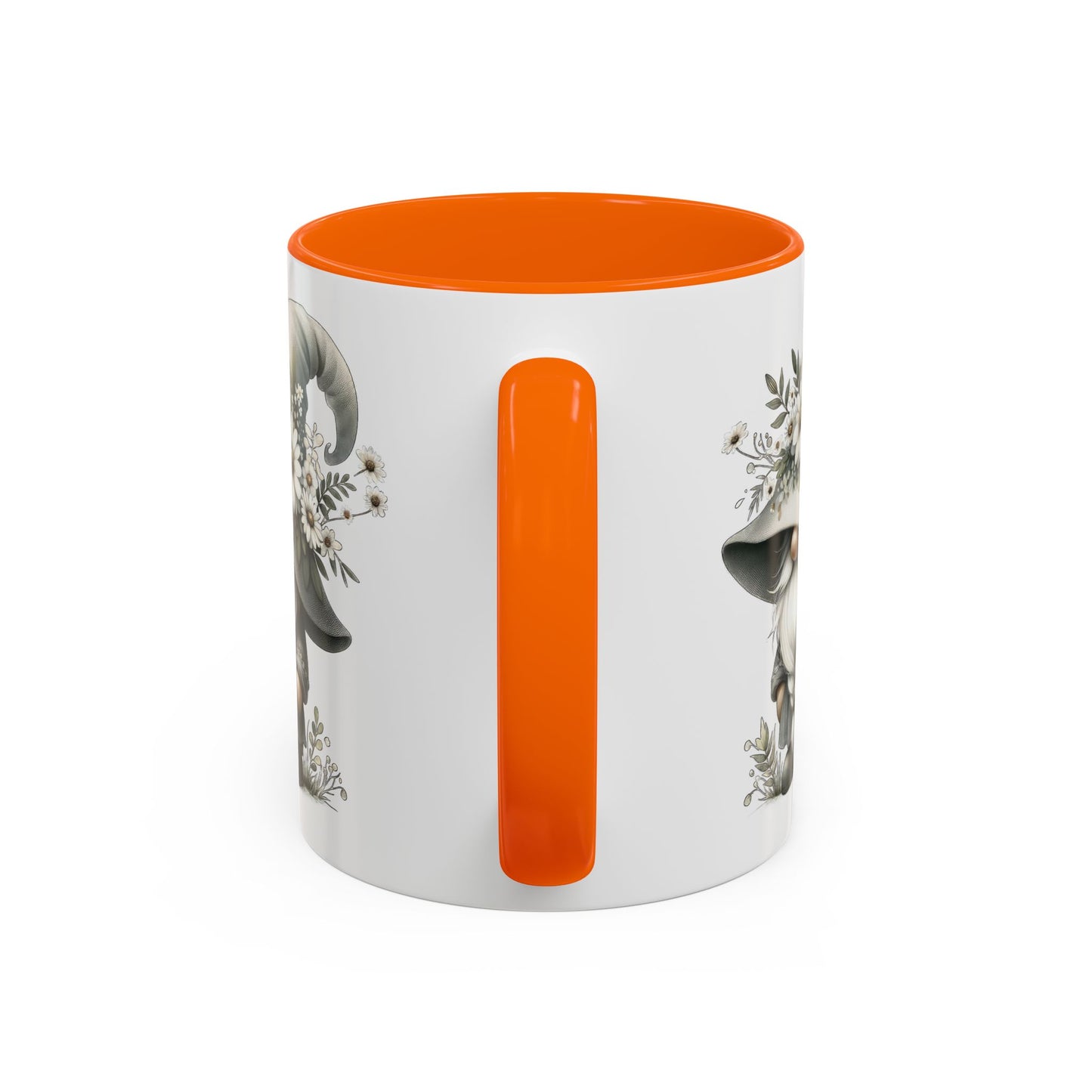 Whimsical Gnome Coffee Mug, Cute Floral Mug, Gift for Garden Lovers, Accent Mug for Coffee, Tea, and Hot Cocoa