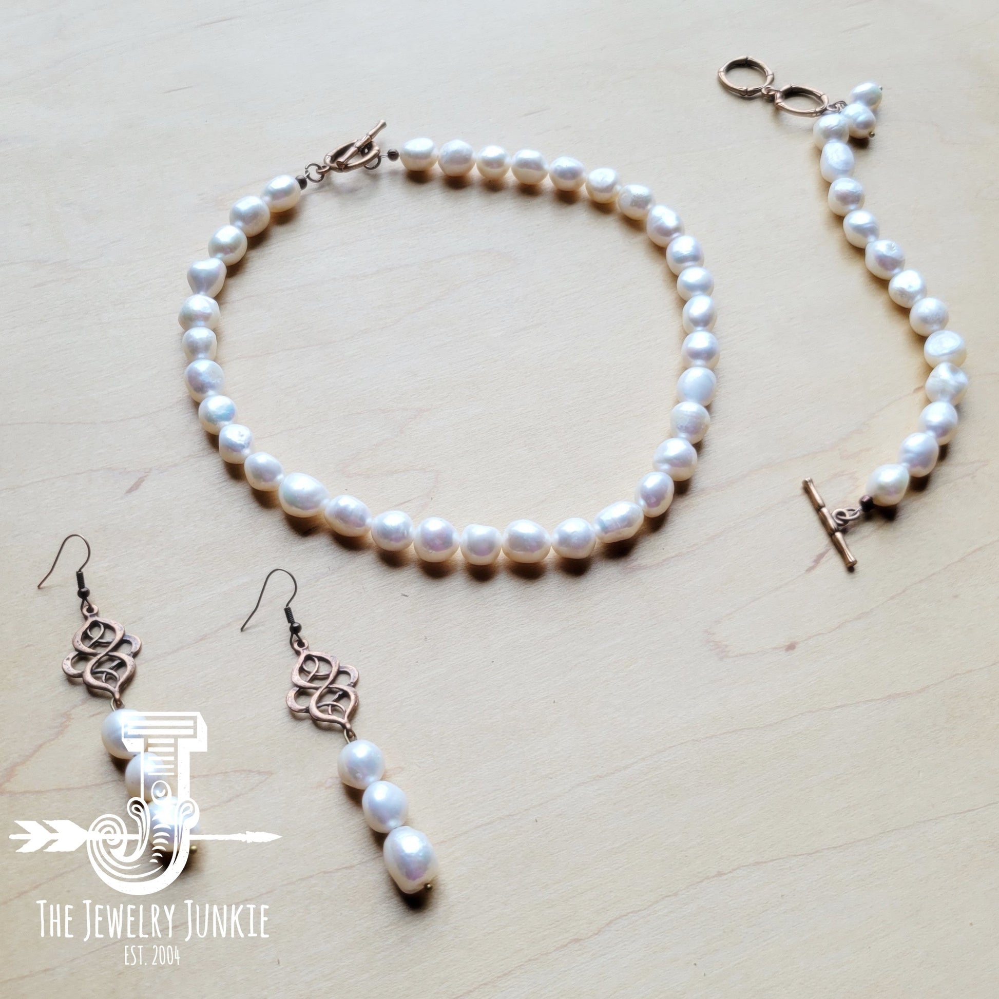 Genuine Freshwater Pearl Collar Necklace Wedding Collection 258g-2