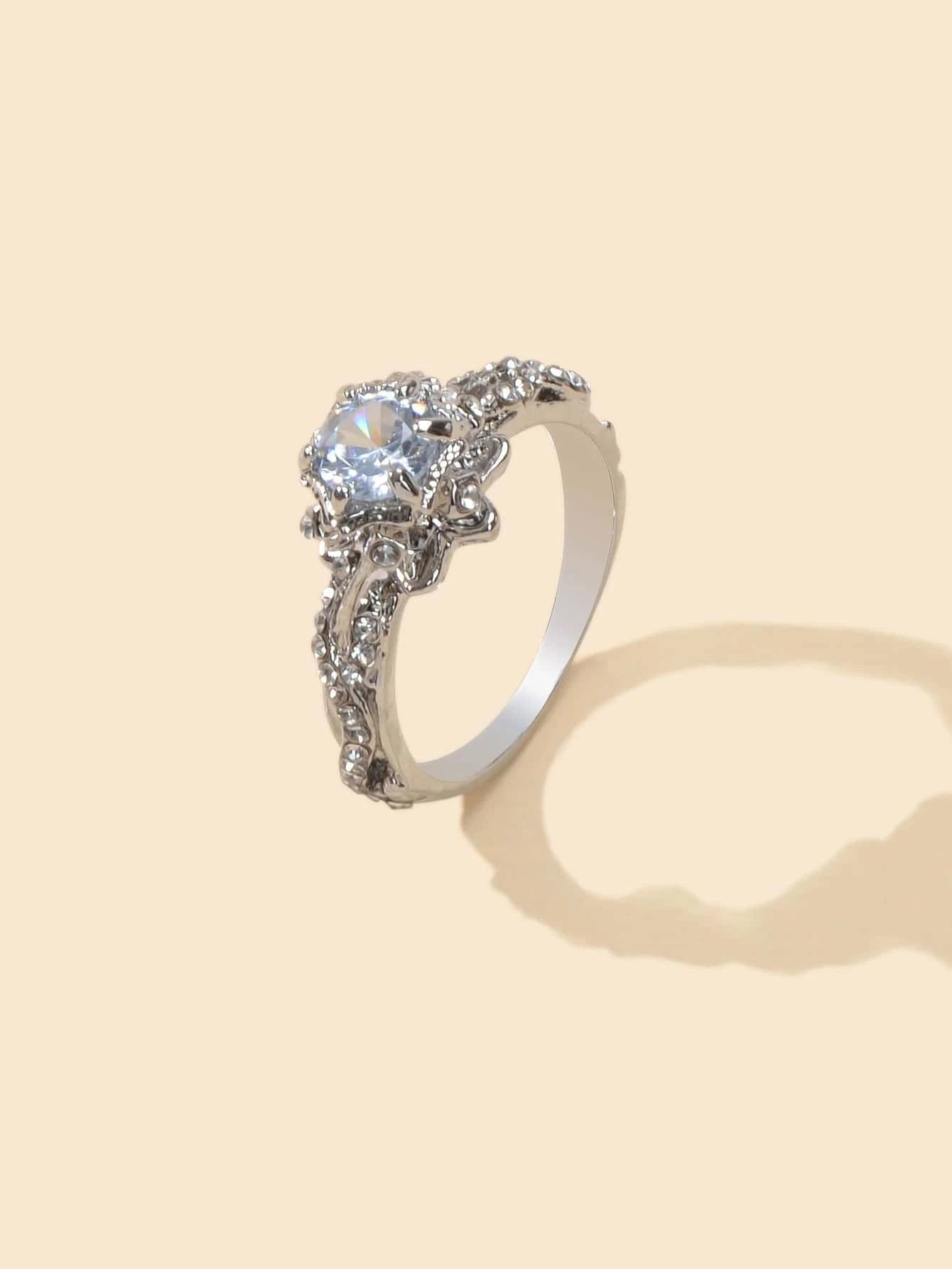 AU Local Luxury Jewelry Shiny Rhinestone Eternity Ring Wedding Party Accessories-0