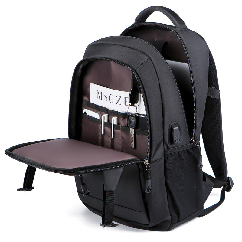 Fashion Men's Black Double-shoulder Backpack JFA UNIjuntos Entreprise