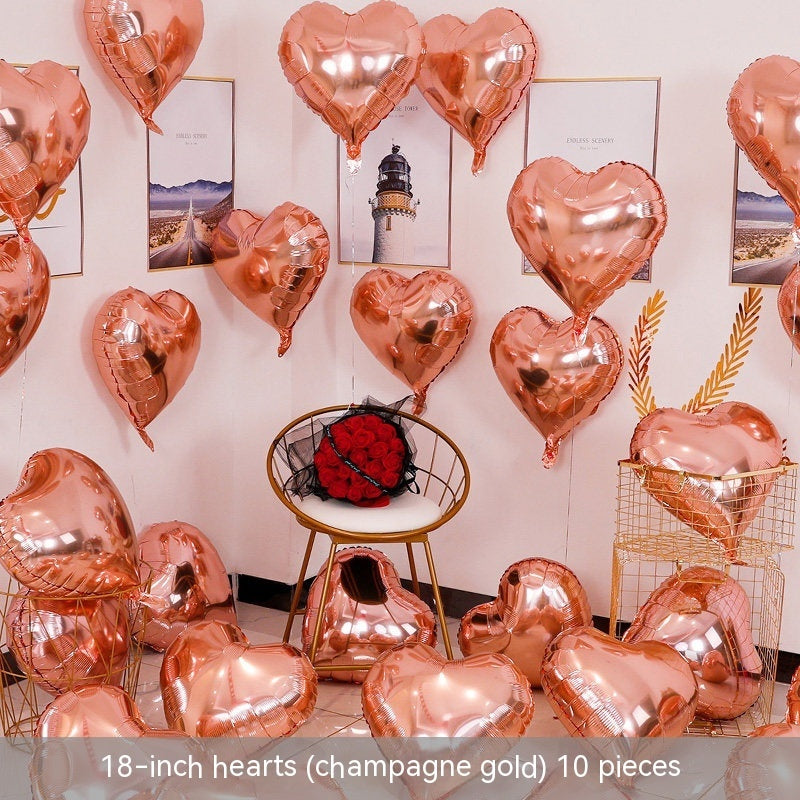 Heart-shaped Aluminum Balloon 520 Wedding Room Decoration Birthday Party
