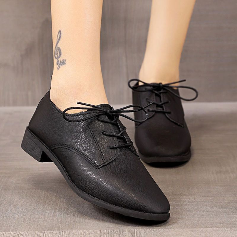 Women's All-match Flat Low Heel Vintage Leather Shoes Store Hive UNIjuntos