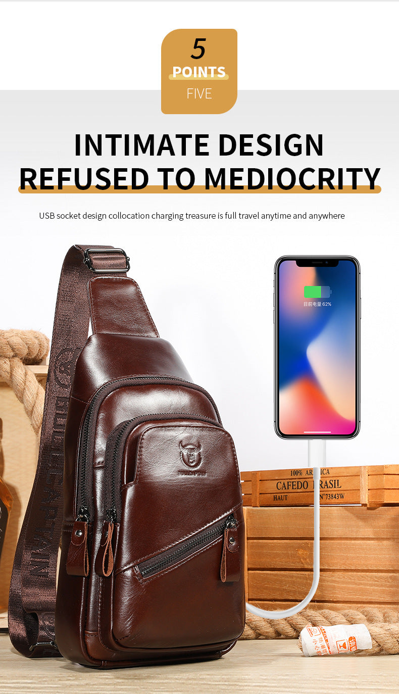 Bull Captain-bandoulière en cuir véritable de grande capacité de grande qualité pour hommes JFA UNIjuntos Entreprise