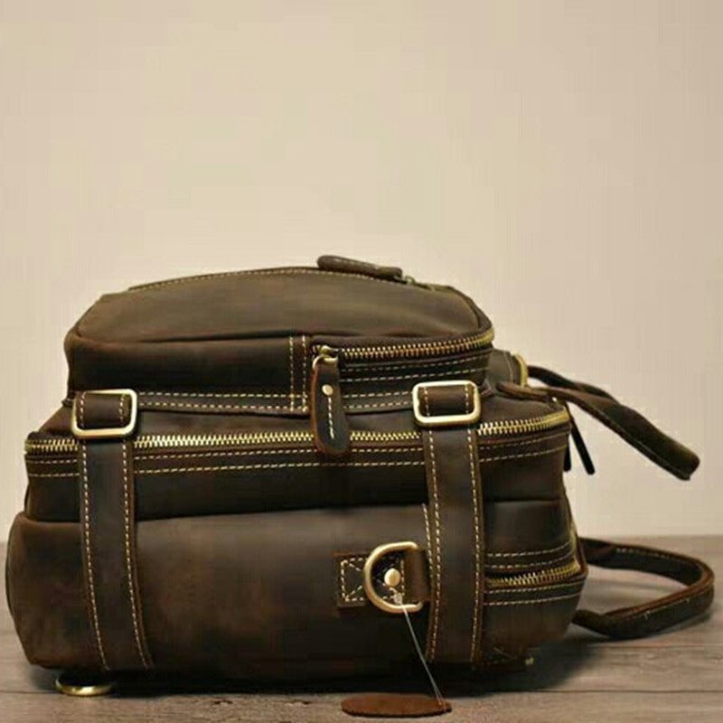 Men's Genuine Leather Hand-held One Shoulder Messenger Bag