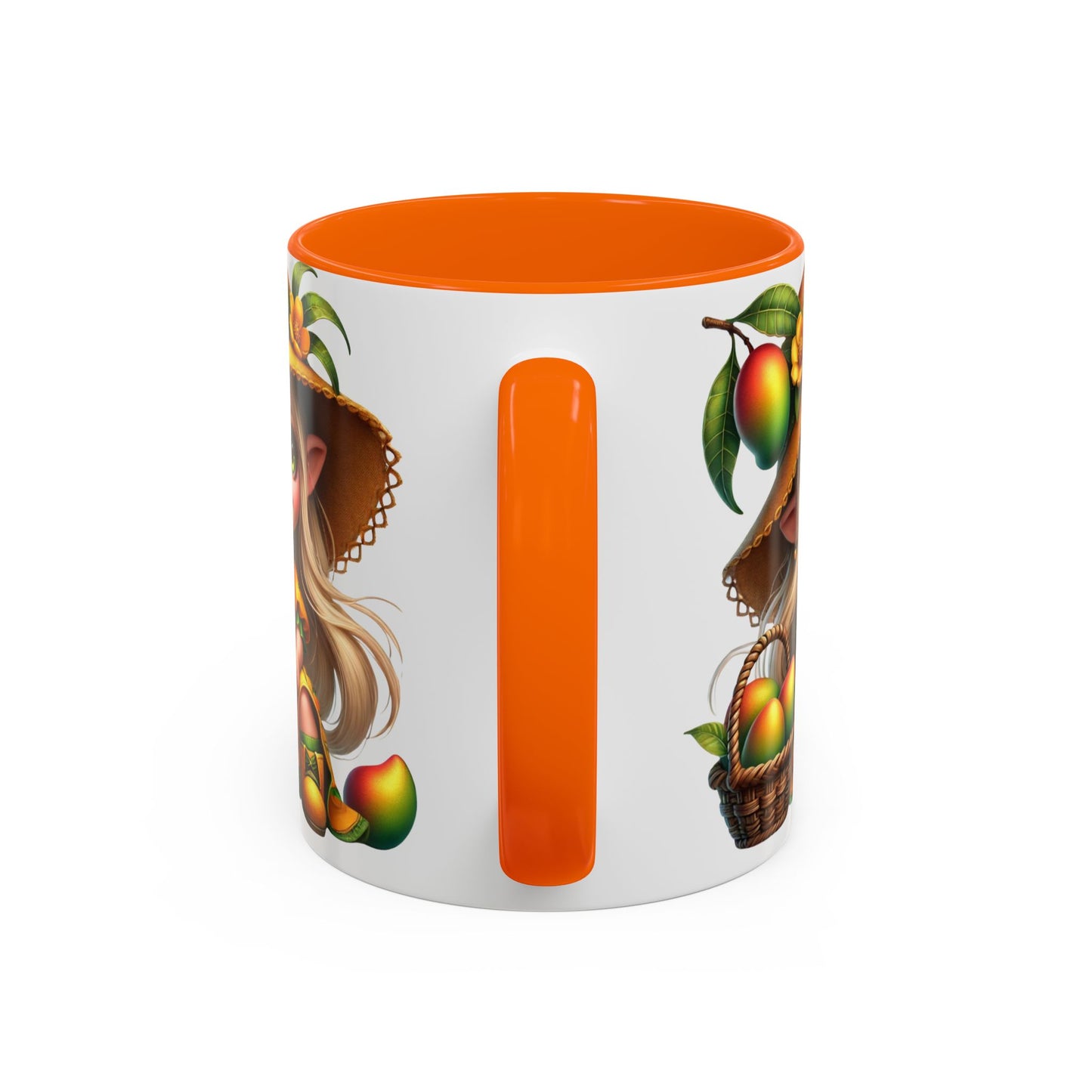 Cute Mango Fairy Accent Coffee Mug - Whimsical 11oz & 15oz