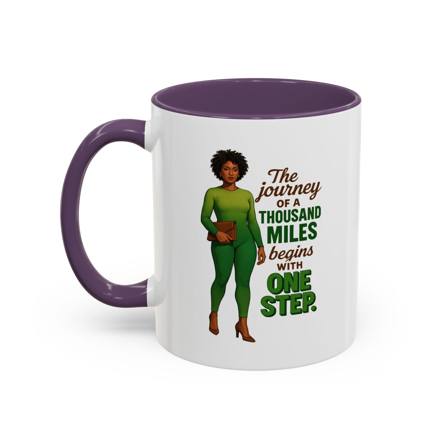 Inspirational Accent Coffee Mug - Motivational Quote Mug, Unique Gift for Her, Empowerment Coffee Cup, Coffee Lover's Gift, Tea Mug