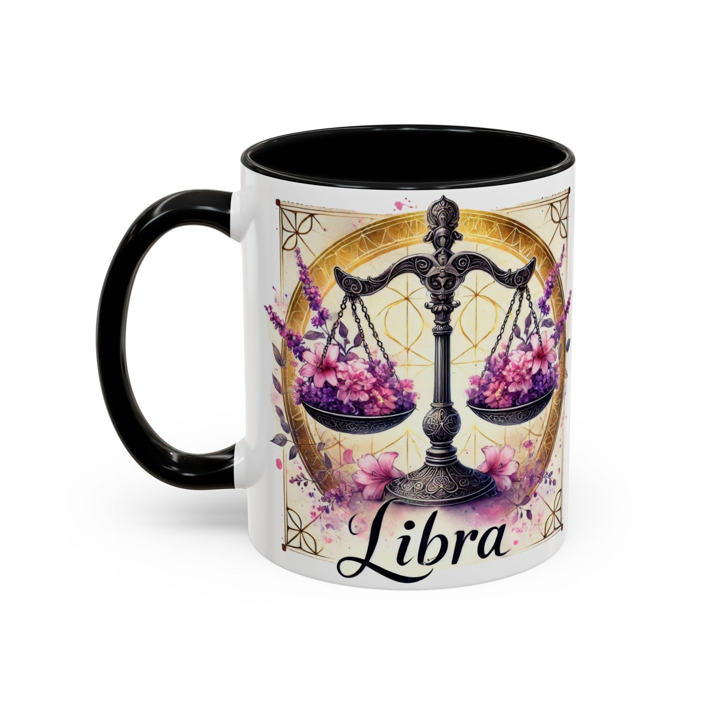 Libra Zodiac Accent Coffee Mug, Horoscope Gift for Astrology Lovers, Cute Libra Decor, Personalized Drinkware, Birthday Gift Idea