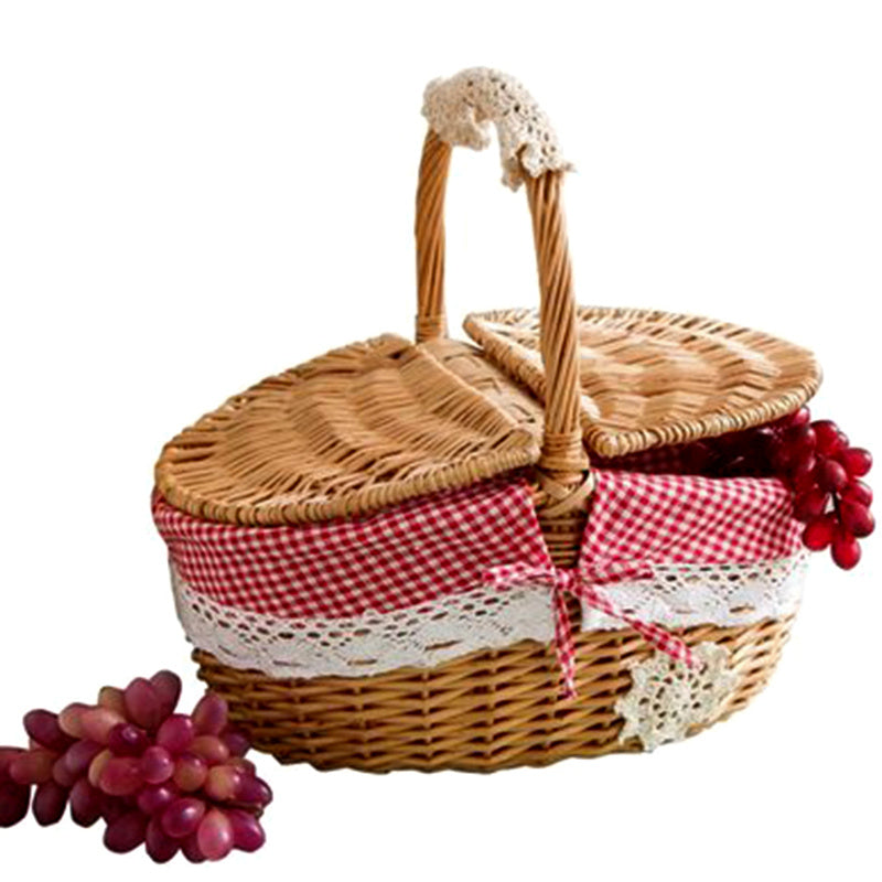 Idyllic fruit basket picnic basket