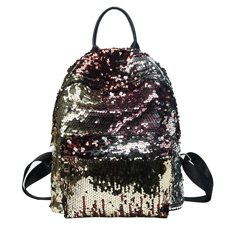 Korean street fashion sequins backpack Backpack Bag New Spring and summer personality fashion bag