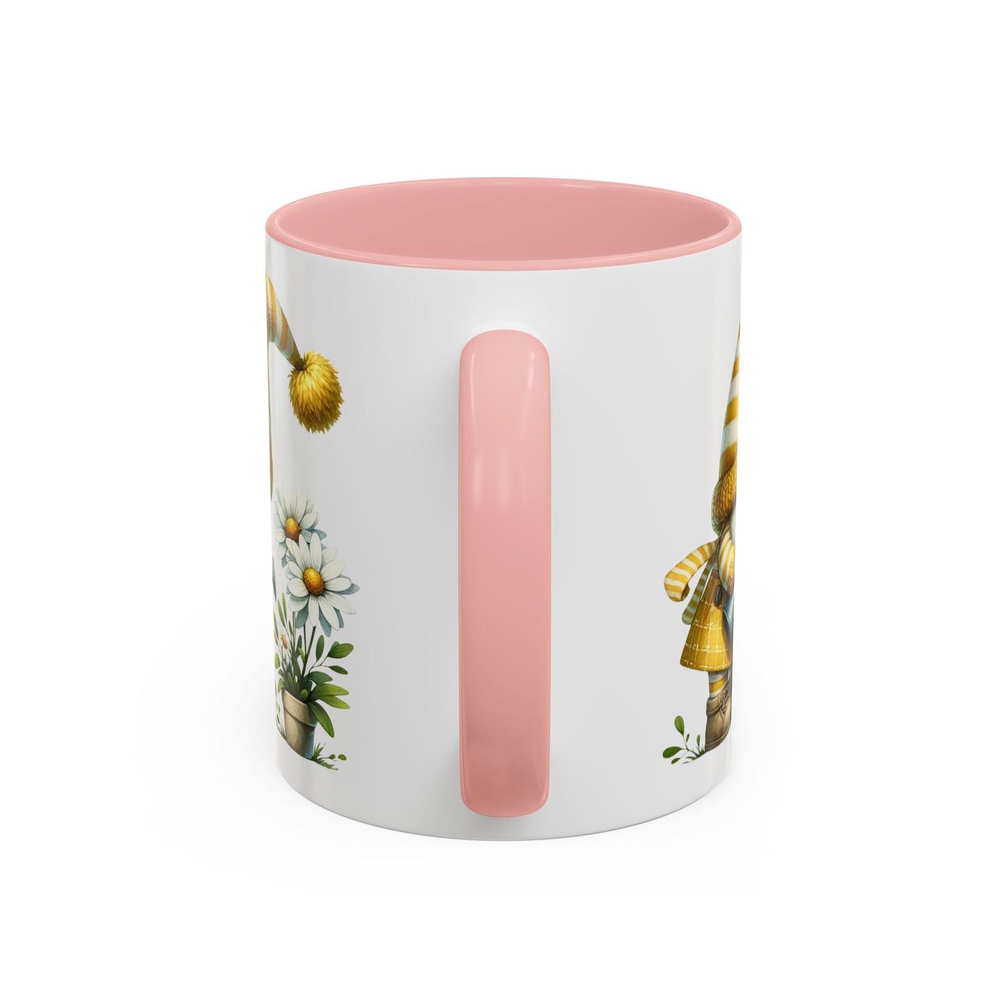 Charming Gnome Accent Coffee Mug, Cute Nature Decor, Garden Lover Gift, Springtime Coffee Cup, Whimsical Kitchenware