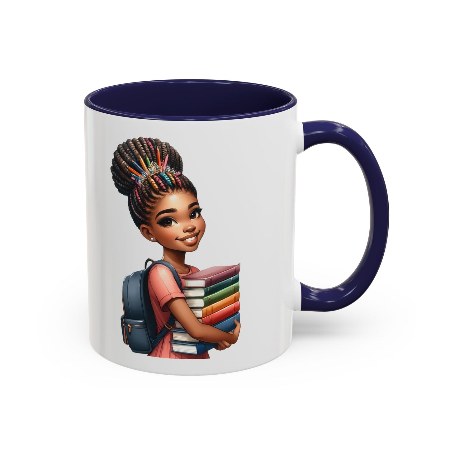 Accent Coffee Mug with Empowering Design, Student Gift, Books Lover Mug, Motivational Cup, School Supplies