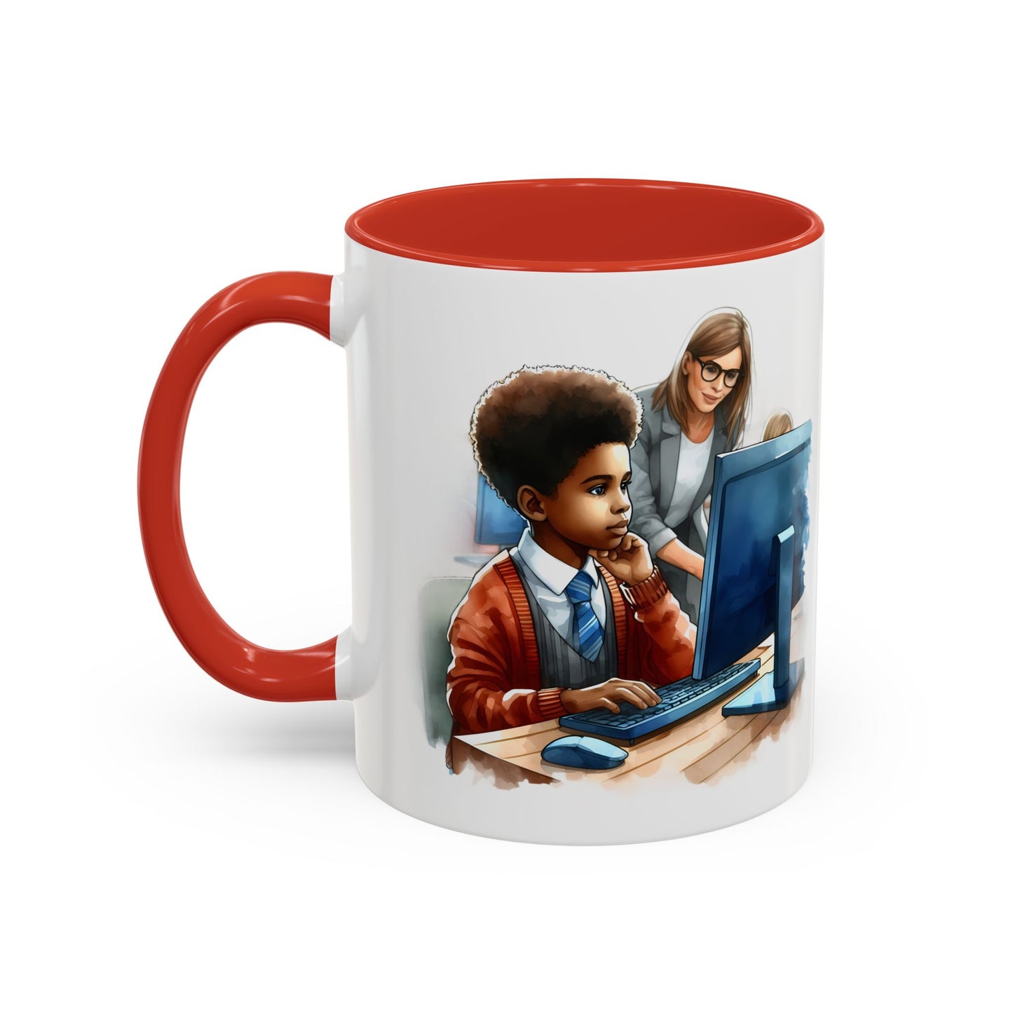 Inclusive Learning Accent Coffee Mug, Motivational Teacher Gift, Educational Office Decor, Student Appreciation, Classroom Supplies