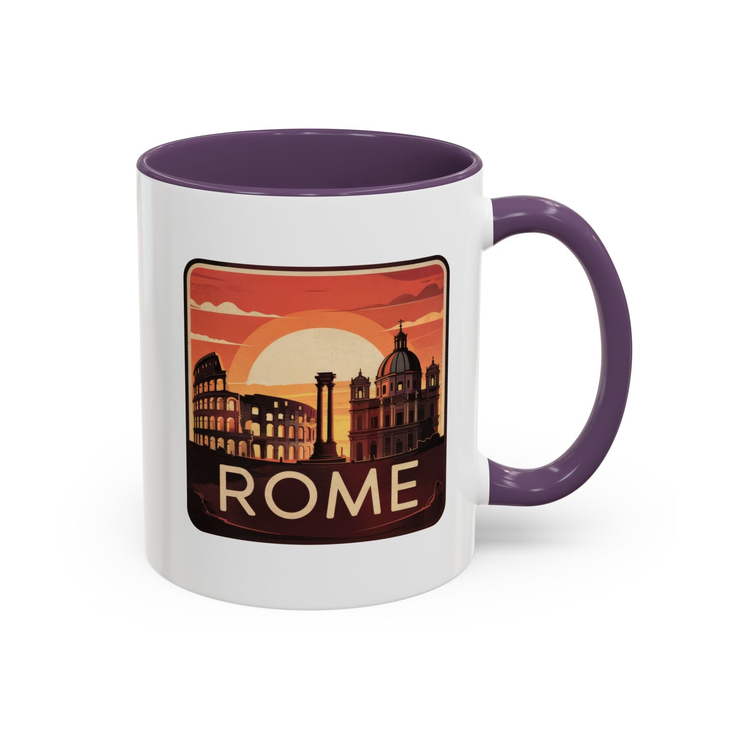 Rome Skyline Accent Coffee Mug, Travel Gift, Coffee Lovers, Home Decor, Unique Souvenir