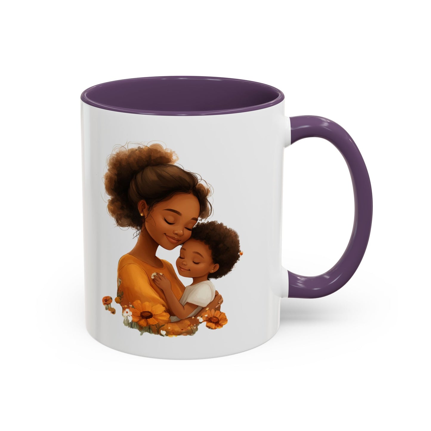 Heartwarming Mom & Child Coffee Mug, Family Gift, Mother's Day Gift, Coffee Lover, Cute Illustration