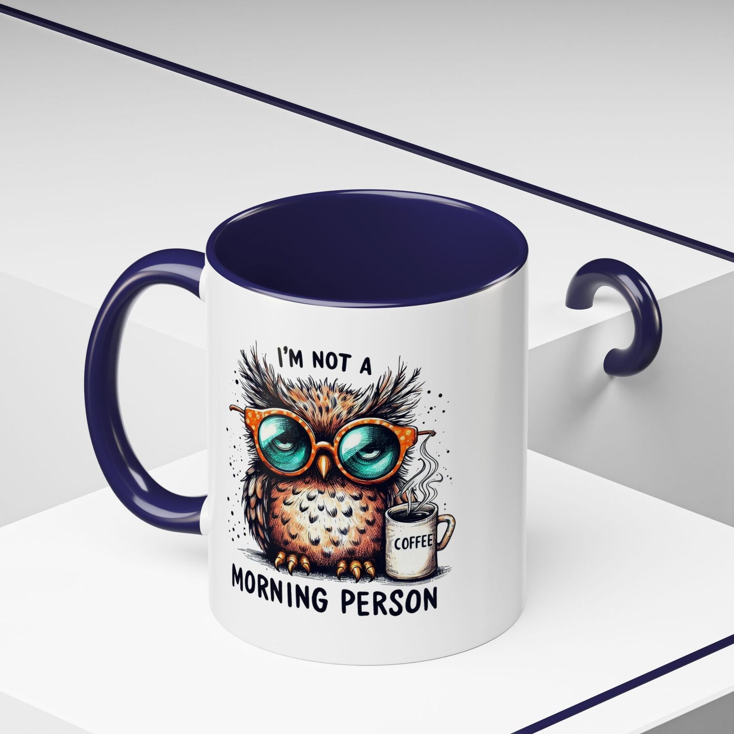 Funny Owl Coffee Mug, I'm Not a Morning Person Cup, Gift for Coffee Lovers, Cute Owl Mug, Quirky Ceramic Mug
