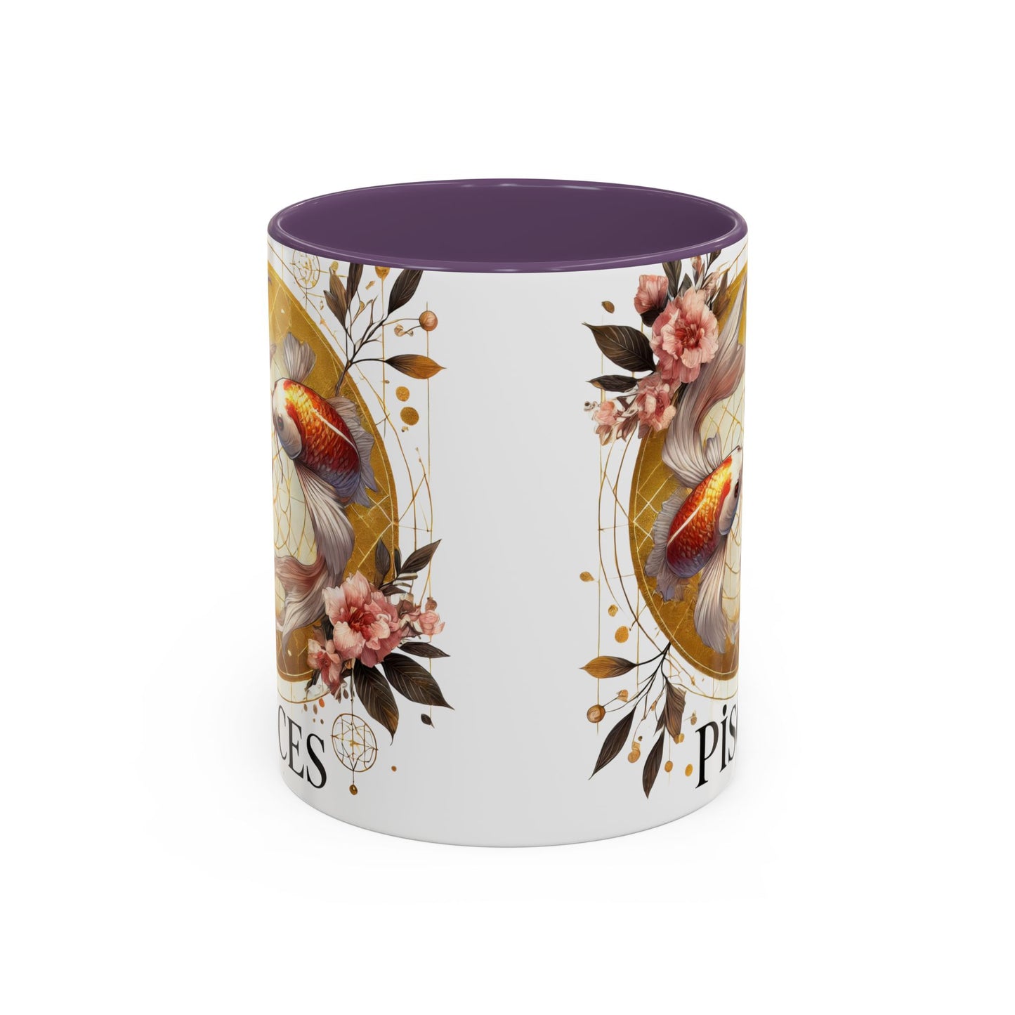 Pisces Goldfish Accent Coffee Mug – Zodiac Astrology Gift for Fish Lovers